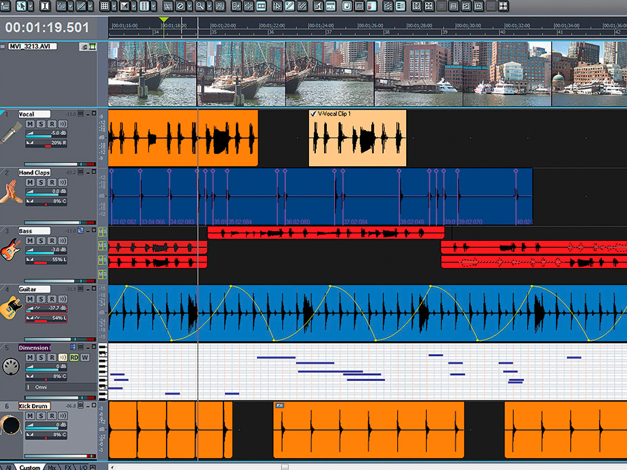 Imagen Sonar - Vista multipista